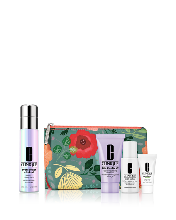 EVEN BETTER SKINCARE SET〈EVEN BETTER CLINICAL DARK SPOT CLEARING SERUM〉_2026.02, \新・薬用導入美容液 発売記念!/<br>春の美肌力、起動<sup>*1</sup>。ブライトニング美容液のセット。