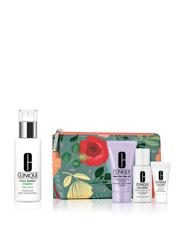 EVEN BETTER SKINCARE SET〈EVEN BETTER BRIGHTER MILKY LOTION〉_2026.02, \新・薬用導入美容液 発売記念!/<br>春の美肌力、起動<sup>*1</sup>。薬用美白乳液のセット。