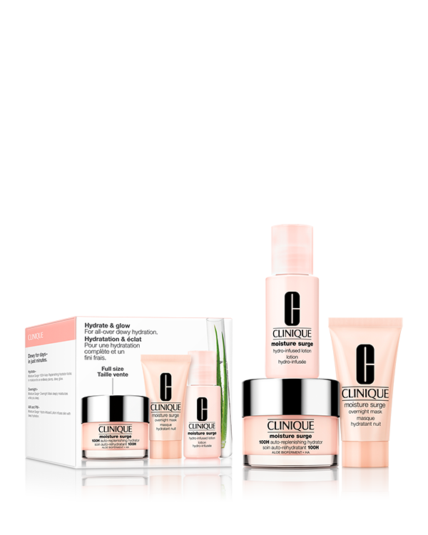 MOISTURE SURGE 100H 50 LOTION & MASK SET 26, 冬の肌を集中保湿。みずみずしい“保水美肌”へ。保湿化粧水&マスク付・ピンクのジェルクリーム セット